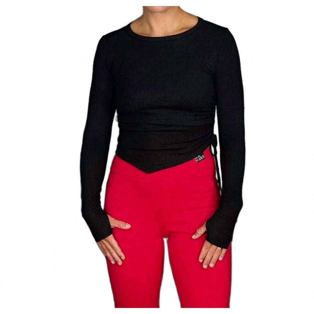 NEW WASABI + MINT sideline longsleeve top in black